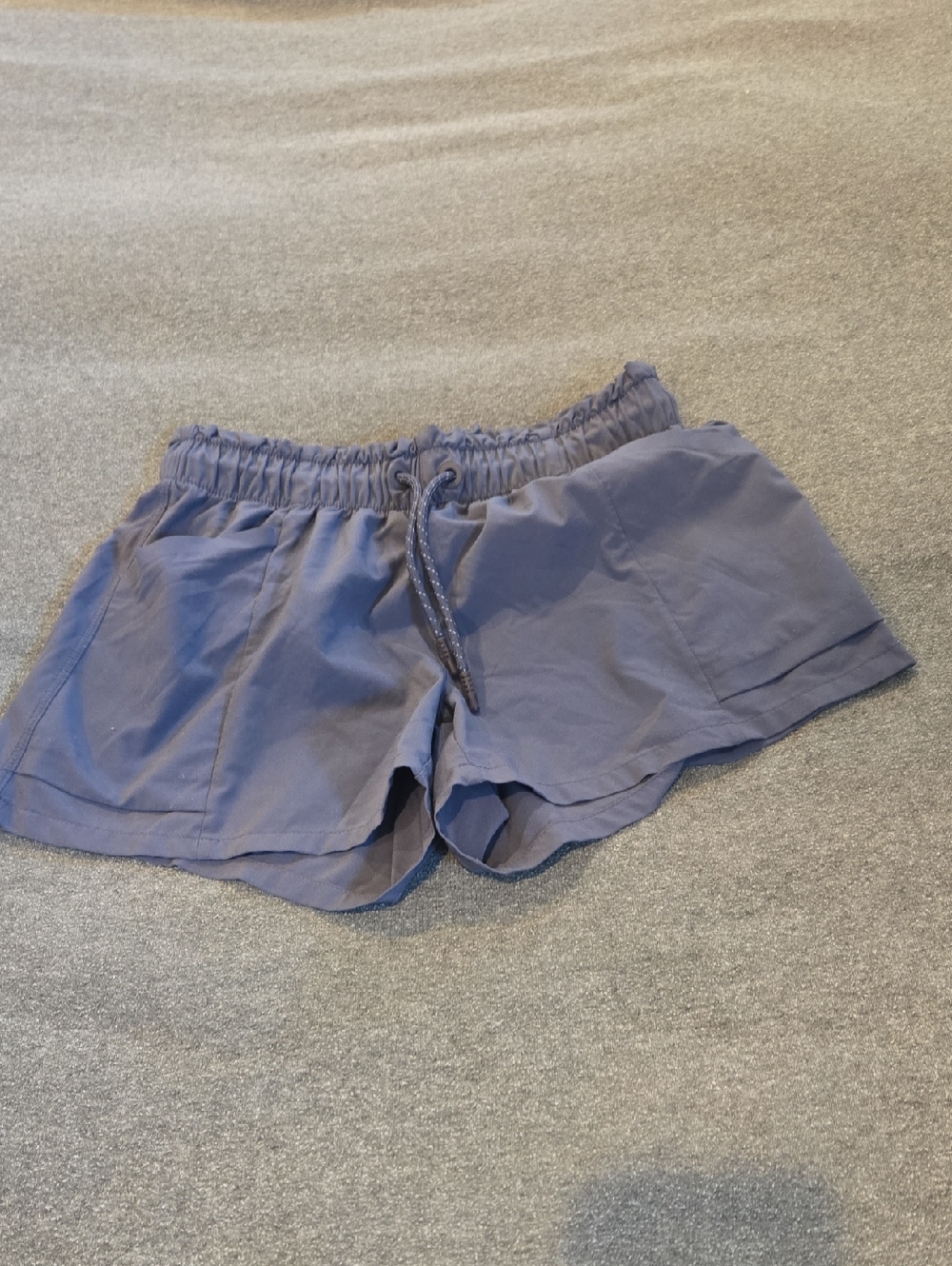 Athleta Slate Blue Athletic Drawstring Shorts